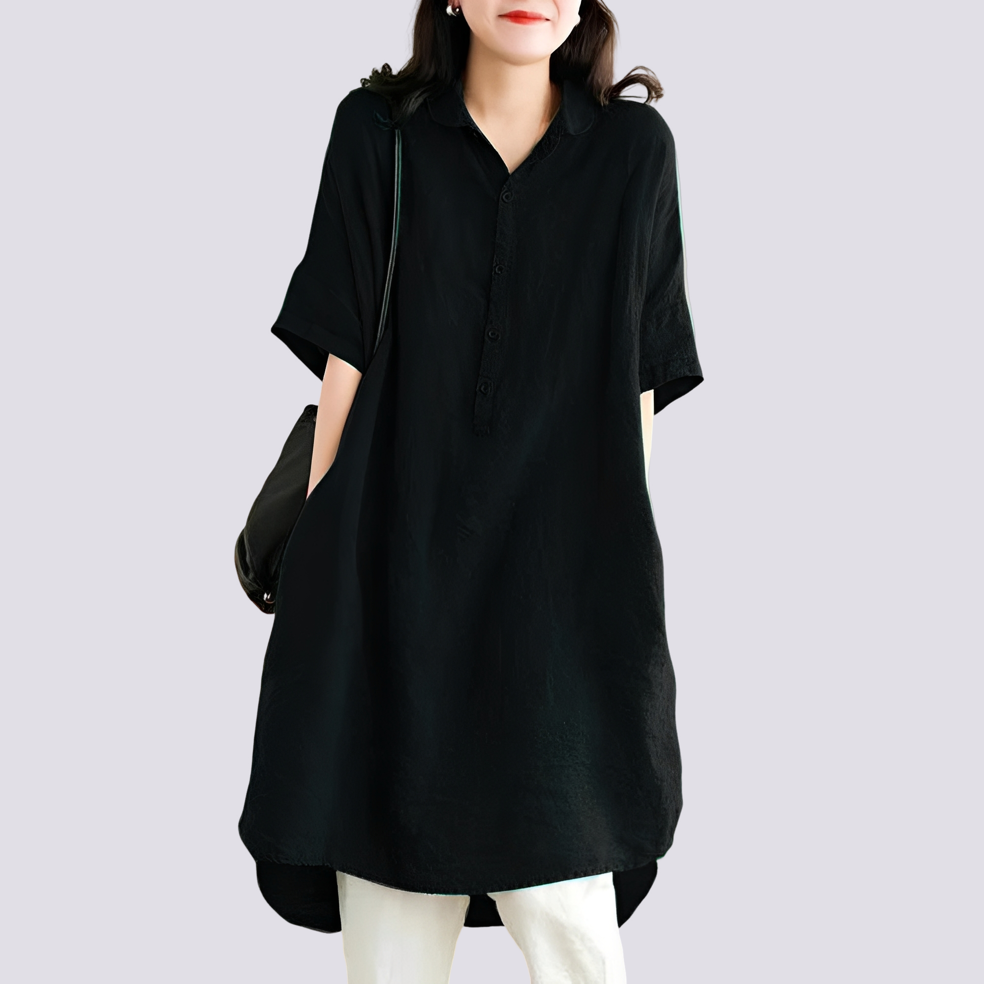 Deborah - Bequemes, locker geschnittenes Damen-Hemdkleid