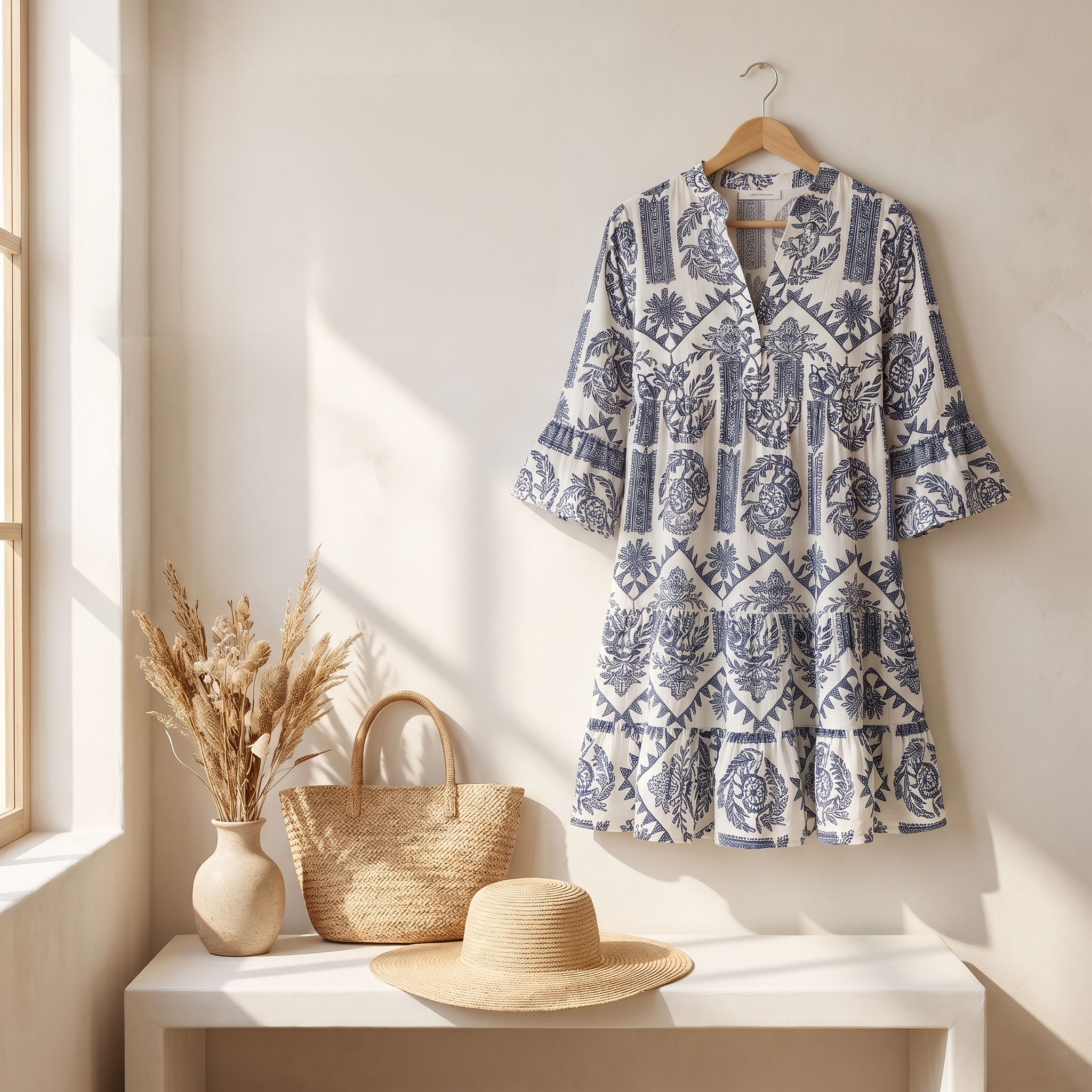 Krisella - Stilvolles Midi-Kleid im Boho-Design