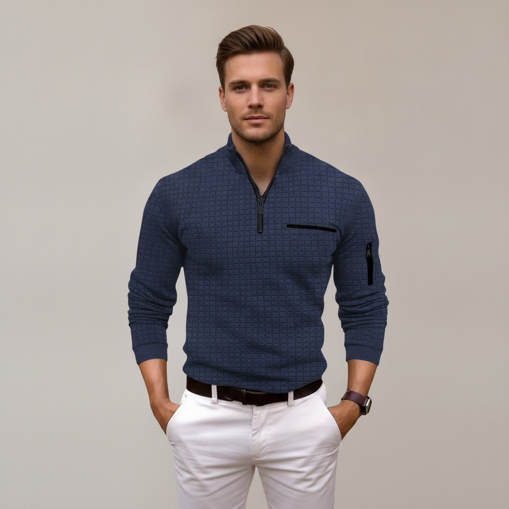 Andrey - Schickes Half-Zip-Shirt