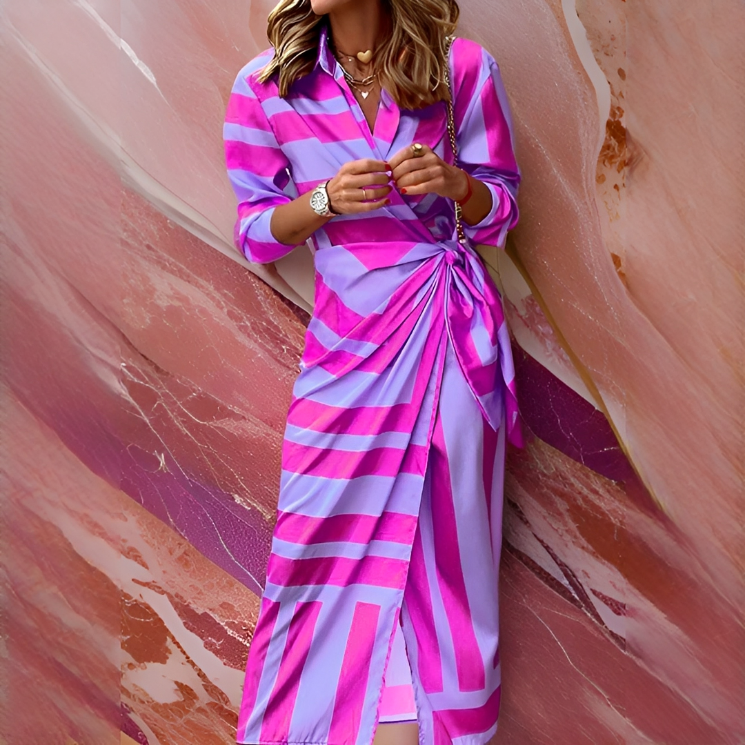 Emily - Schickes und Elegantes Kleid mit Streifen