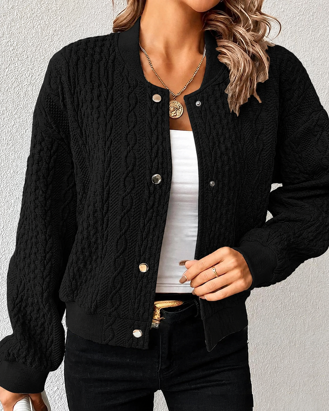 Kymbrea - Bequeme Jacke mit Knöpfen