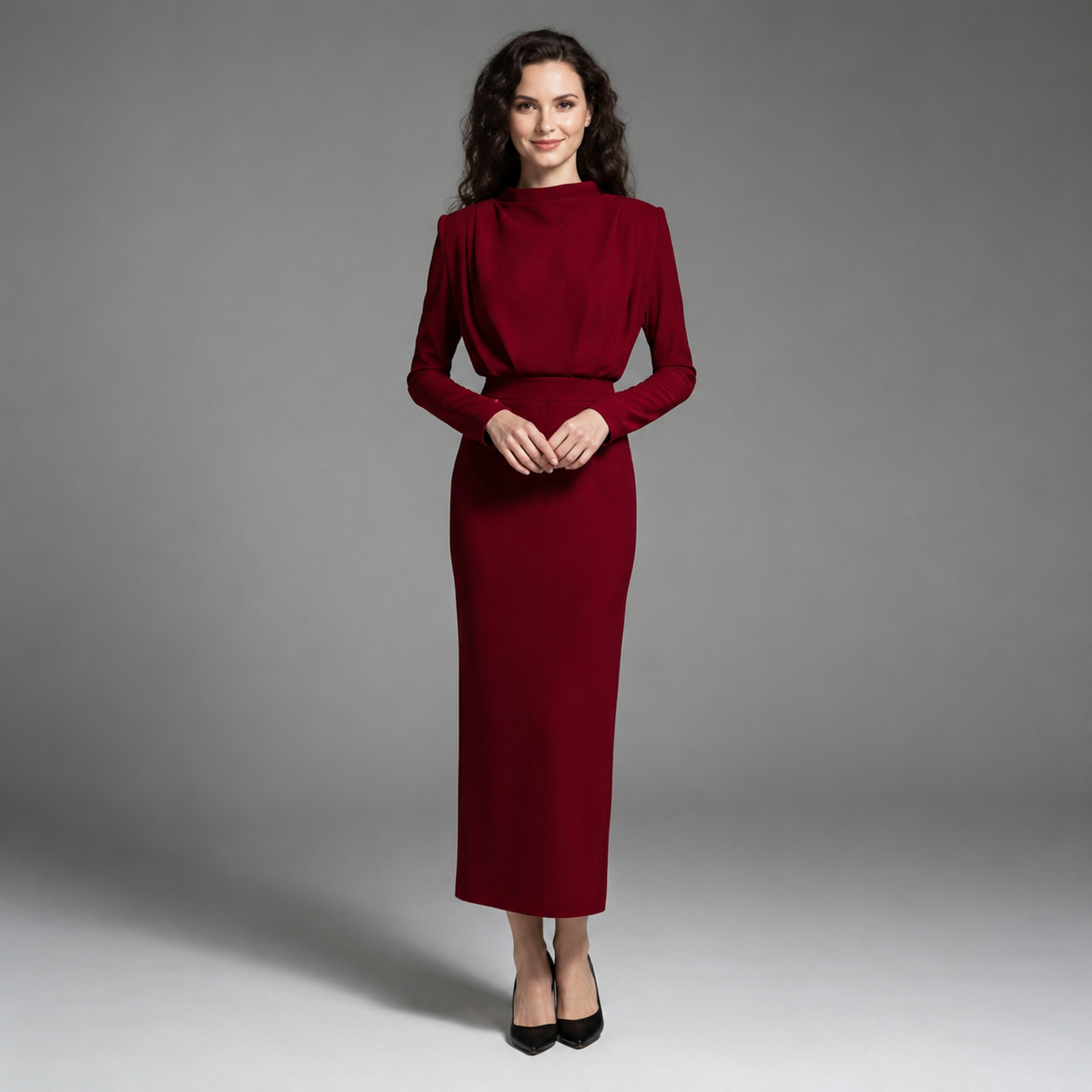 Darby - Elegantes Langarmkleid