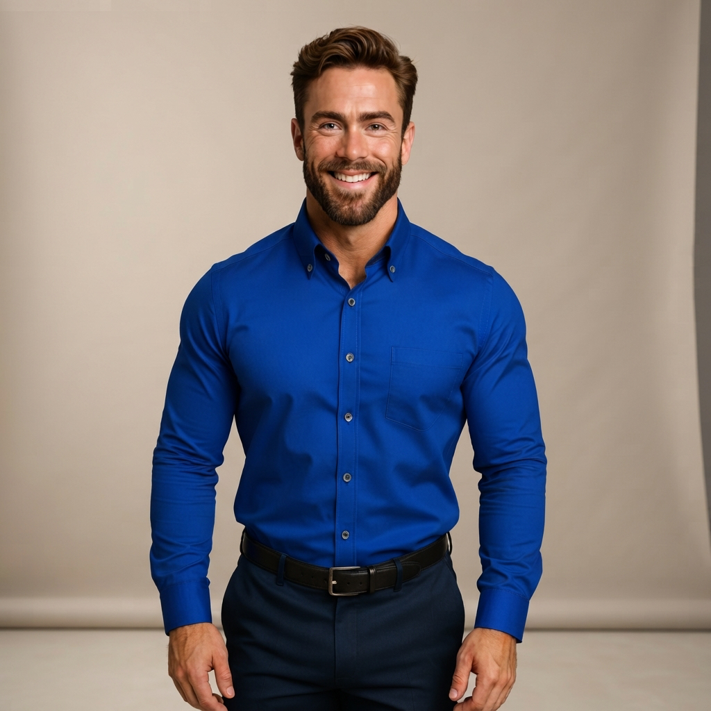 Giovanni - Dehnbares Langarm-Poloshirt
