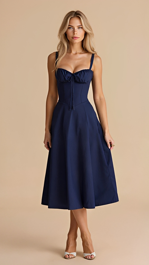 Kiana - Elegantes Midikleid mit Schlitz