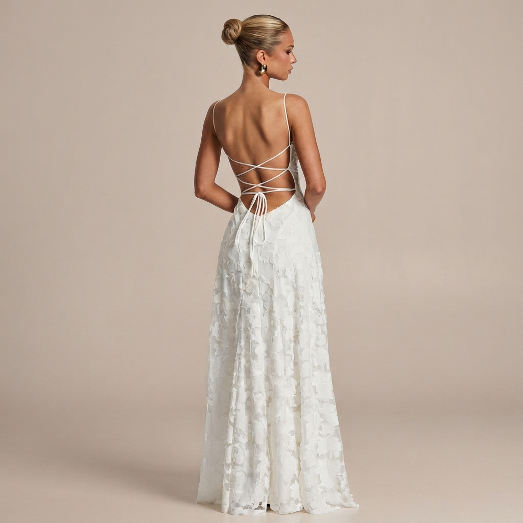 Helena - Elegantes rückenfreies Maxikleid