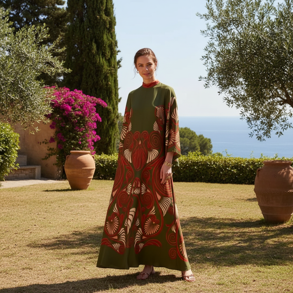 Kymbrea - Elegantes, locker geschnittenes Maxi-Kleid