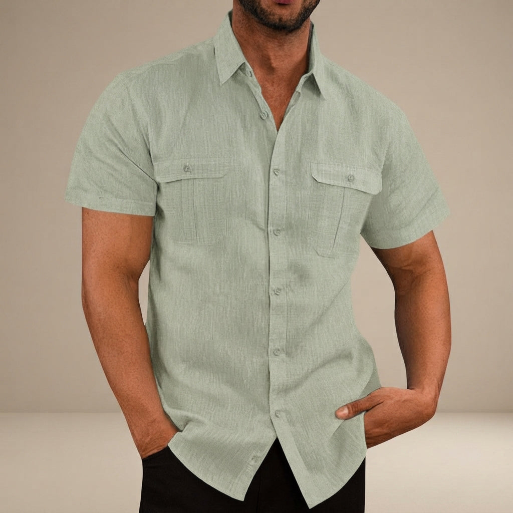 Lewys - Lässiges Button-Down-Poloshirt