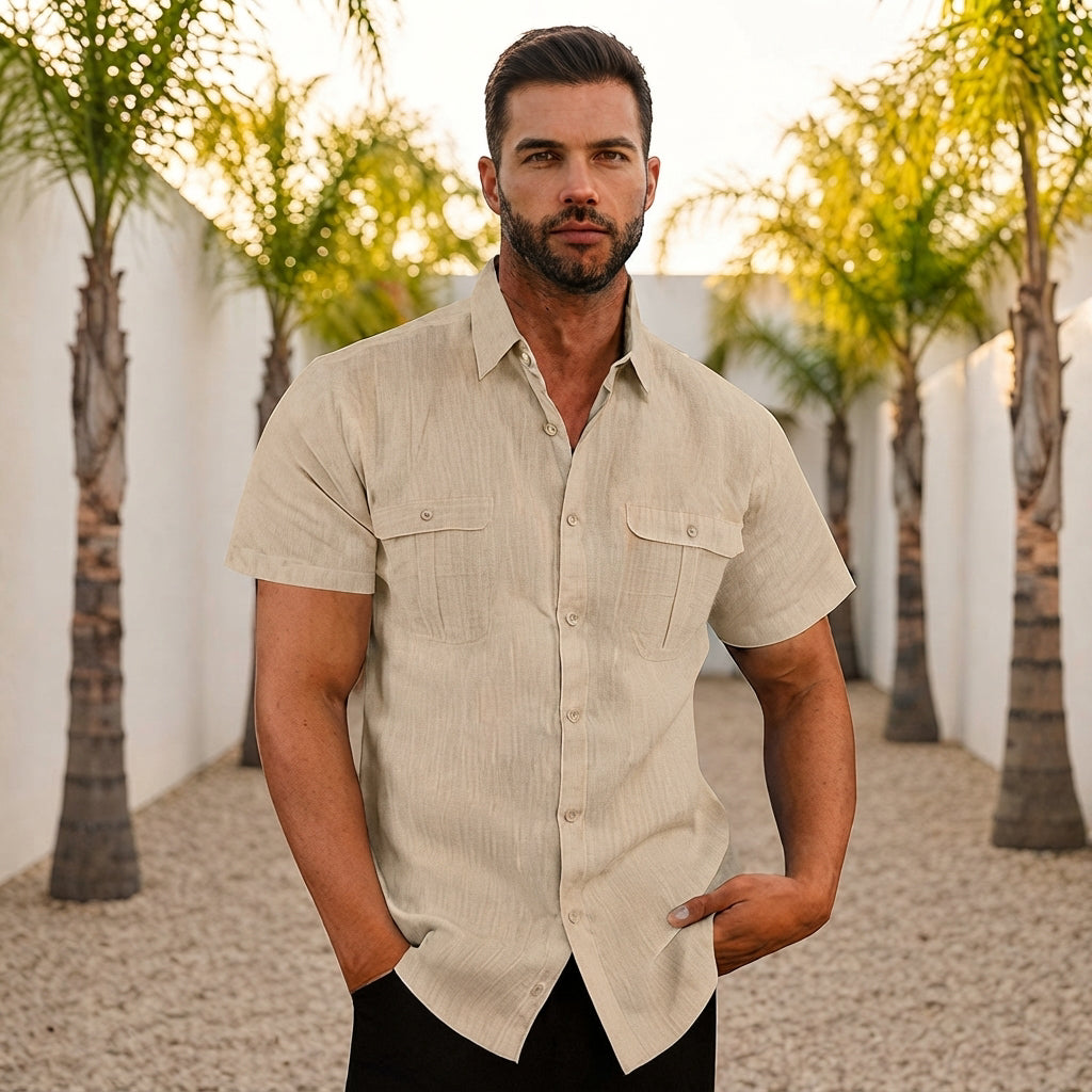 Lewys - Lässiges Button-Down-Poloshirt