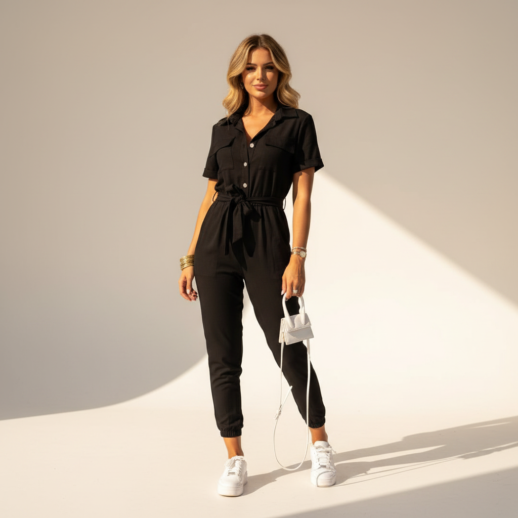 Yanna - Eleganter Einteiler mit Knopfdetails