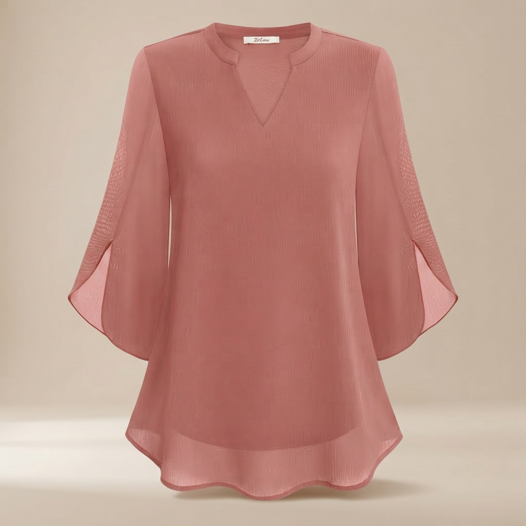 Arsine - Elegante, locker sitzende V-Ausschnitt-Bluse