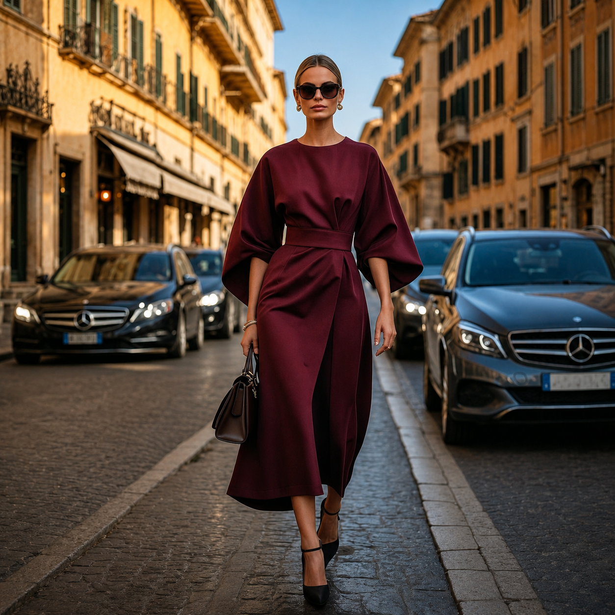 Sonia - Elegantes Kleid mit markanten Ärmeln