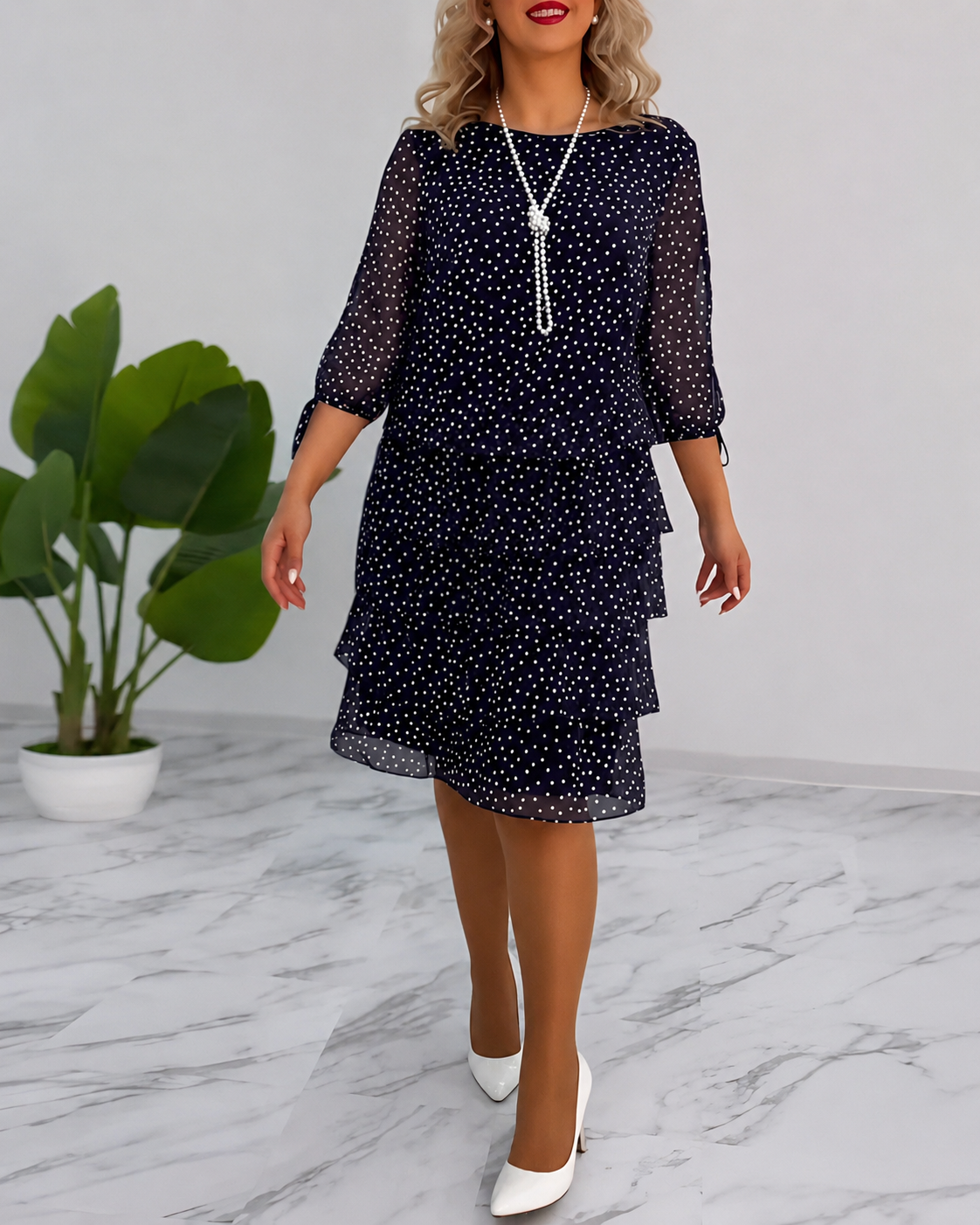 Carey - Stilvolles Kleid mit Polka-Dots