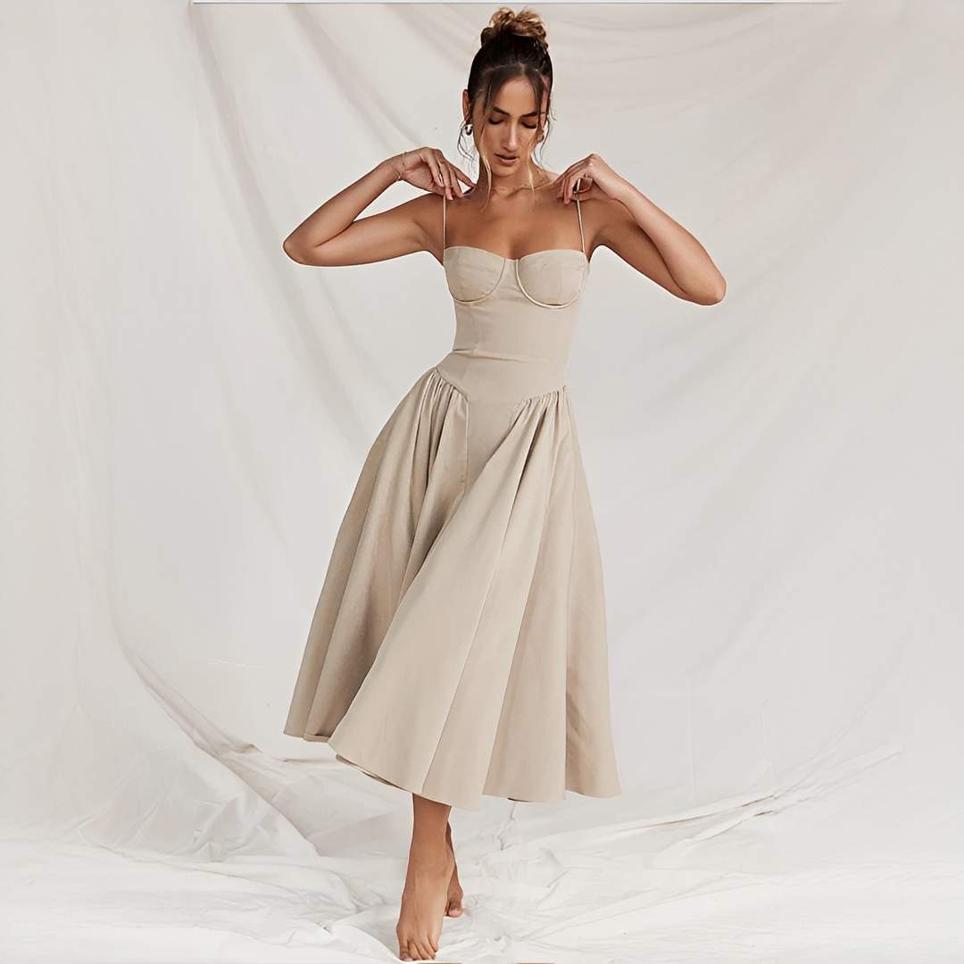 Michaela - Stilvolles und elegantes Kleid in Midi-Länge