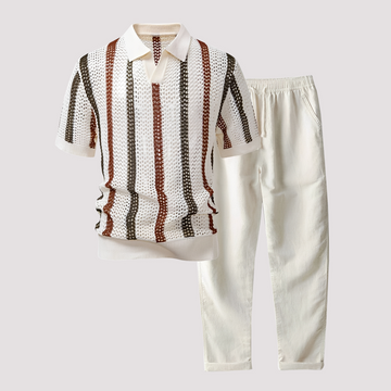 Richards - Bequemes Streifen-Polo mit Hosen-Set