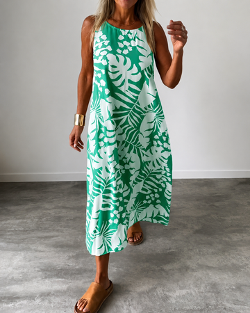 Arianna - Lockeres ärmelloses Kleid mit Muster