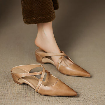 Riley - Trendige Flache Mules im Verwaschenen Look