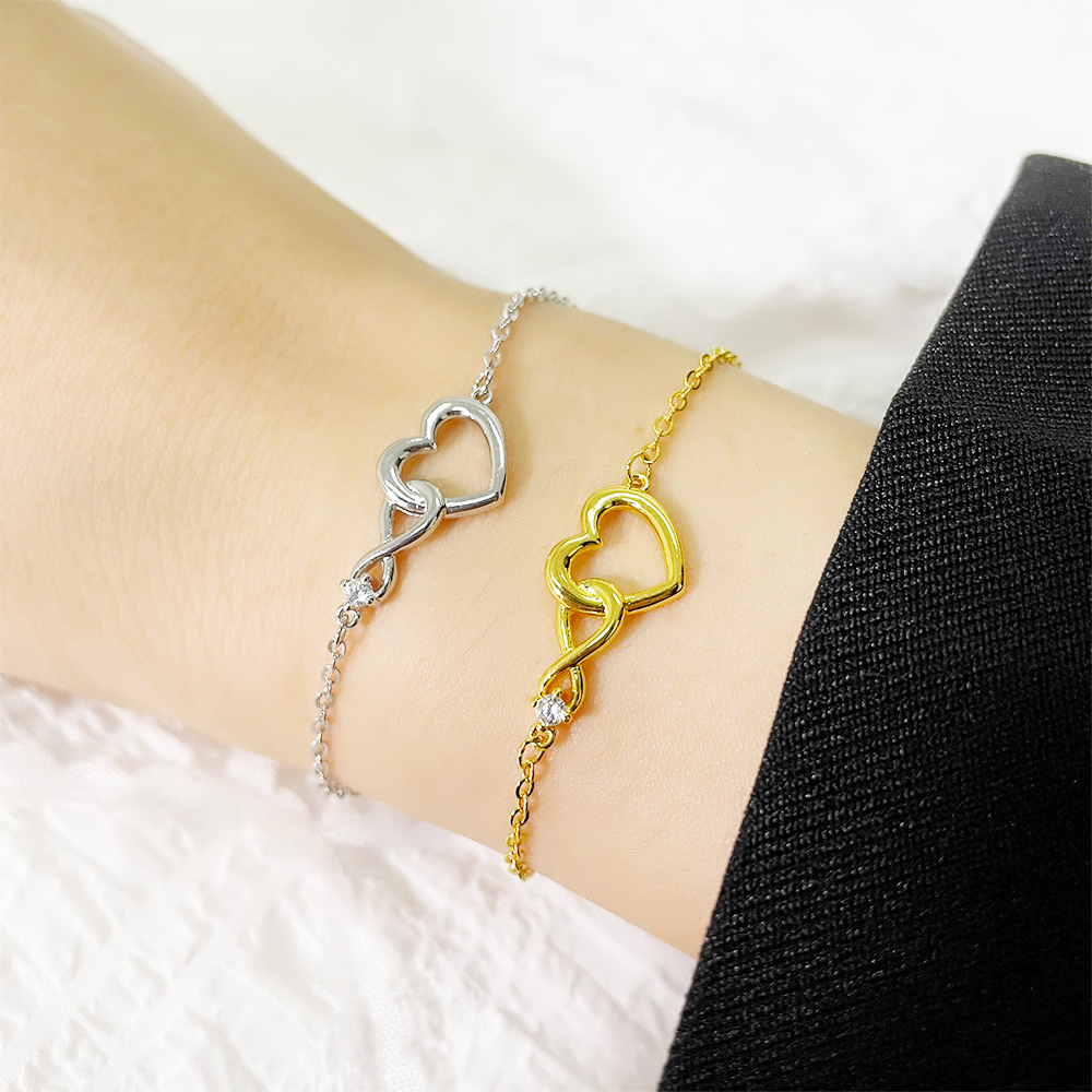 Eternity Herzarmband - Zierliches CZ-Armband