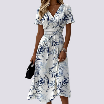 Peggy - Midi-Kleid mit kurzen Ärmeln