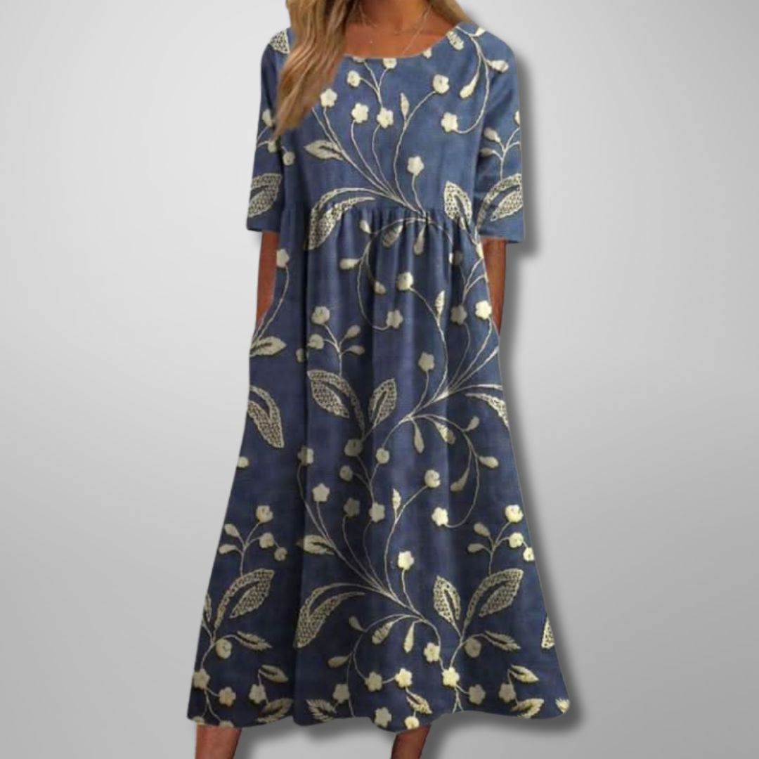 Gail – Blumiges Damen Maxikleid