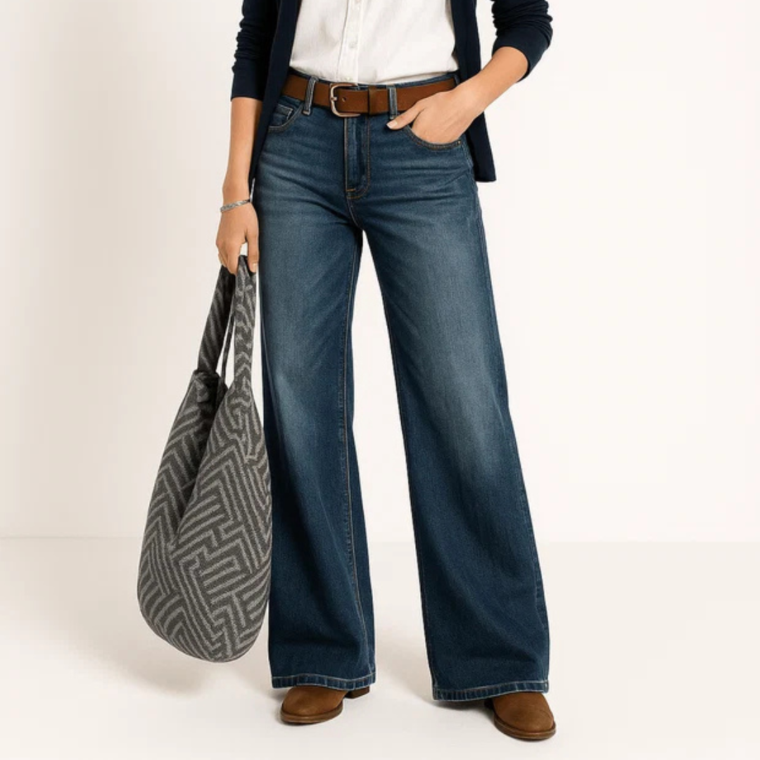 Majken - Stilvolle Jeans mit weitem Bein