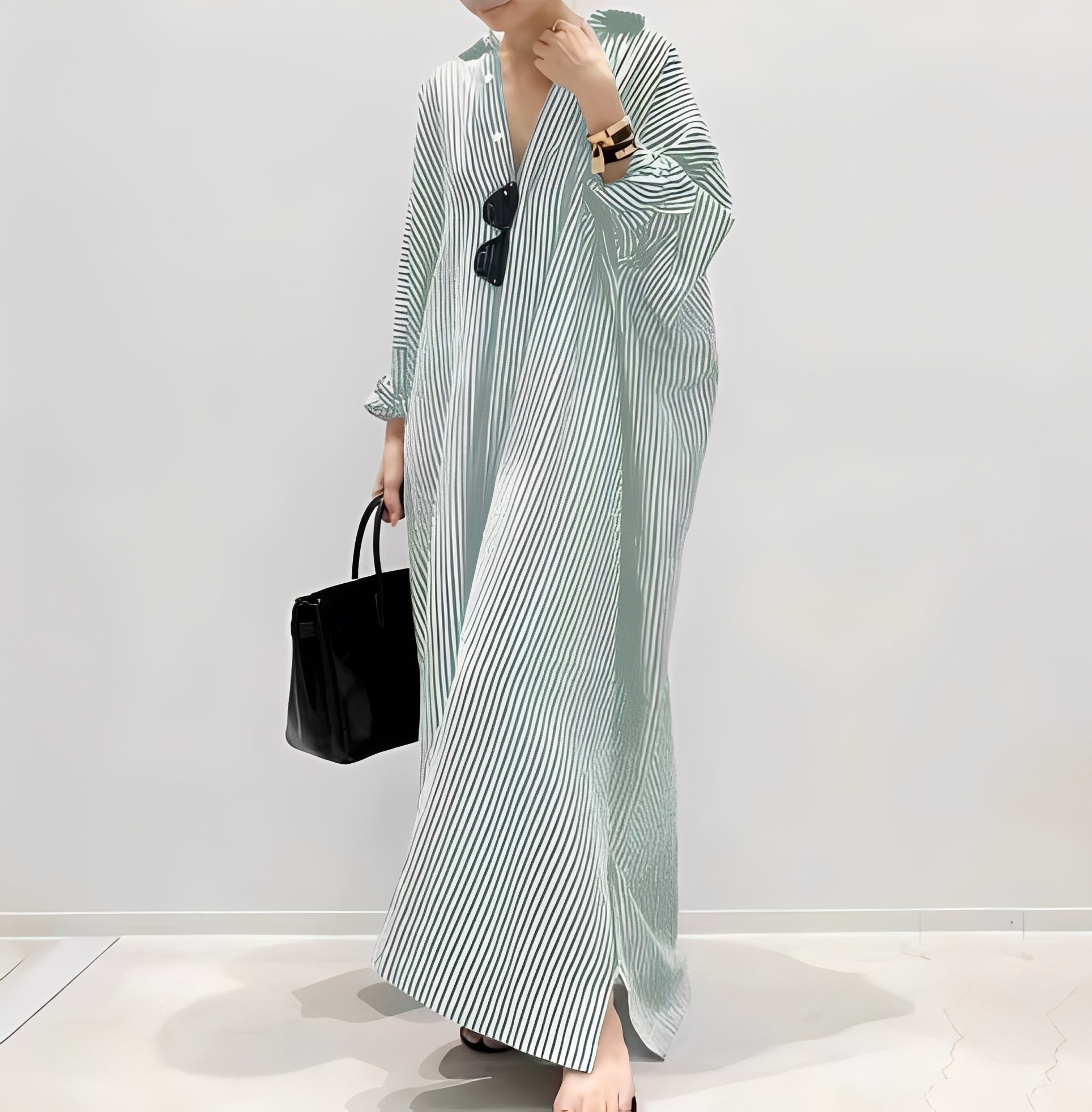 Jasmine - Elegantes gestreiftes Hemdkleid für Damen