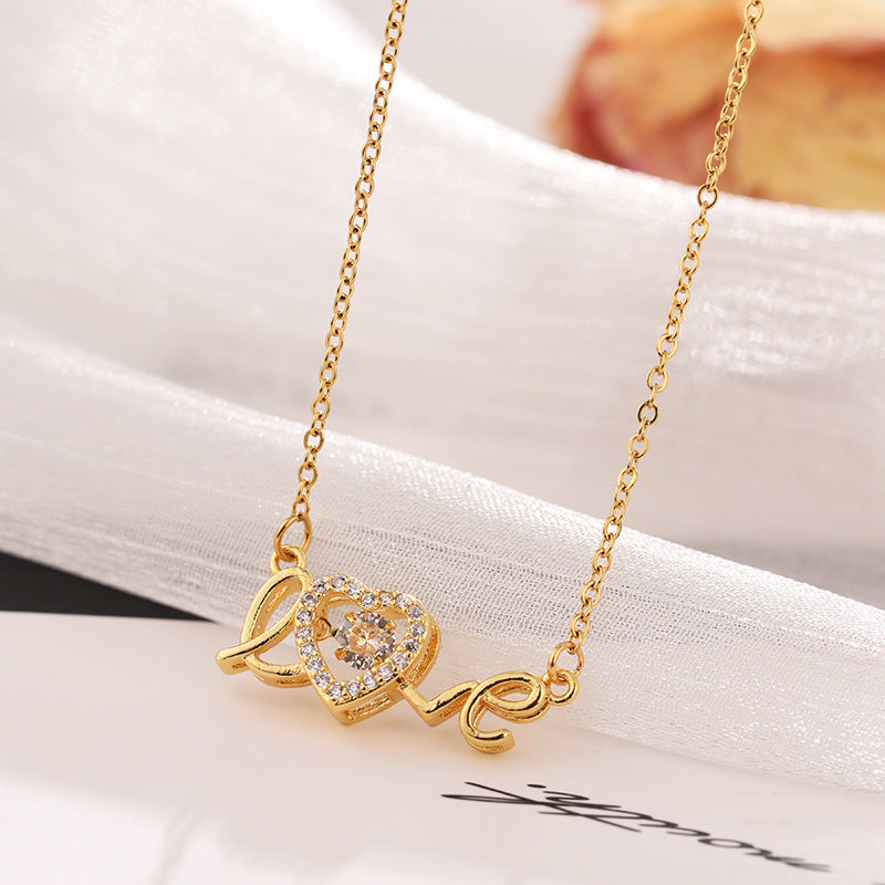 Liebe in Schrift - Kette mit Liebesanhänger