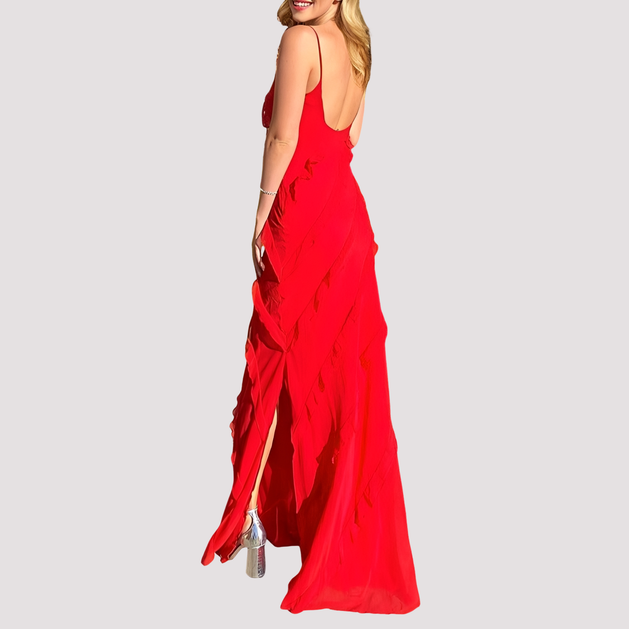 Micah - Elegantes Rüschen-Maxikleid