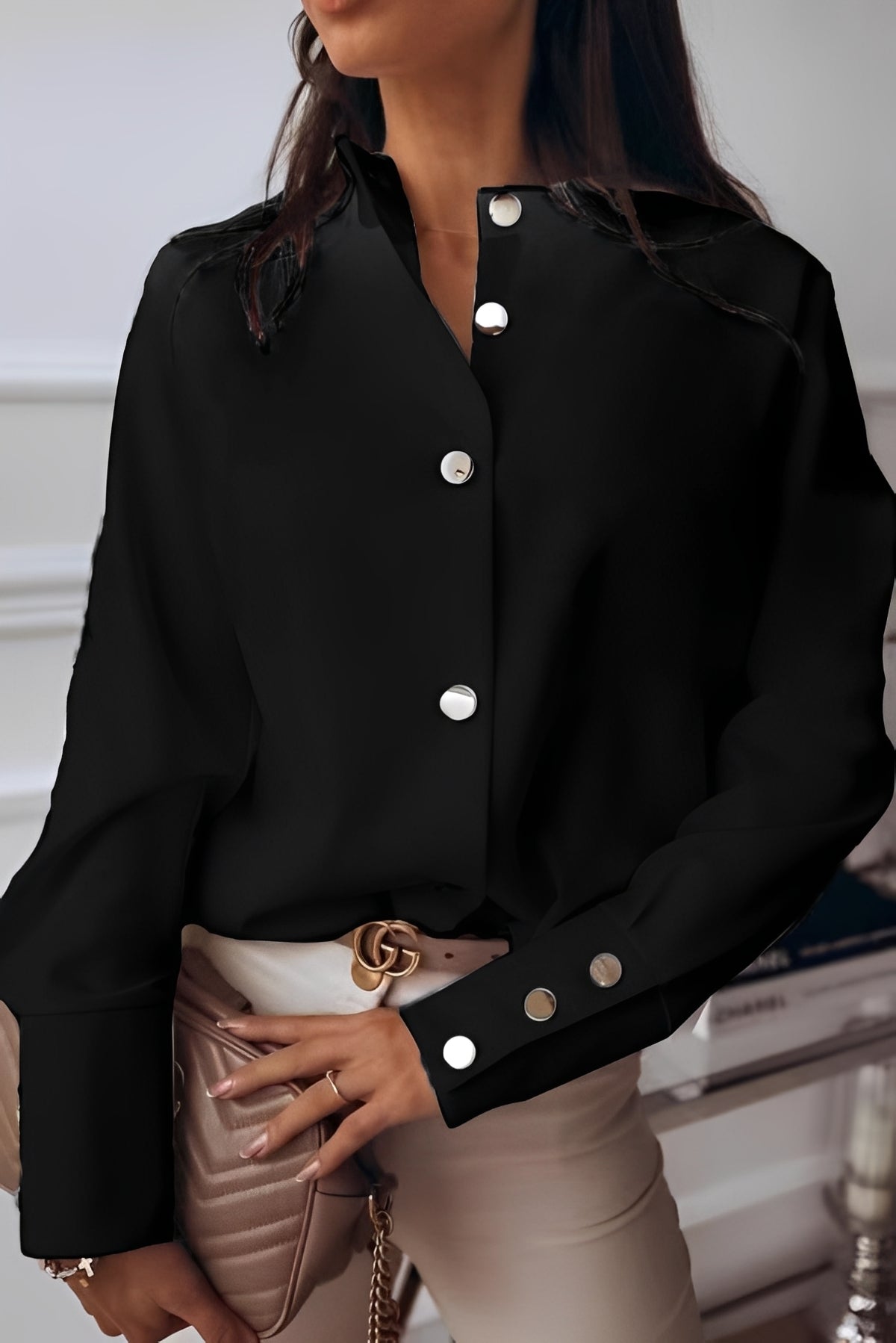 Ashley - Modische Langarm-Bluse