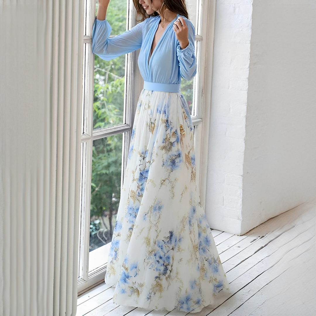 Mitchellie - Schickes Damenkleid mit V-Ausschnitt
