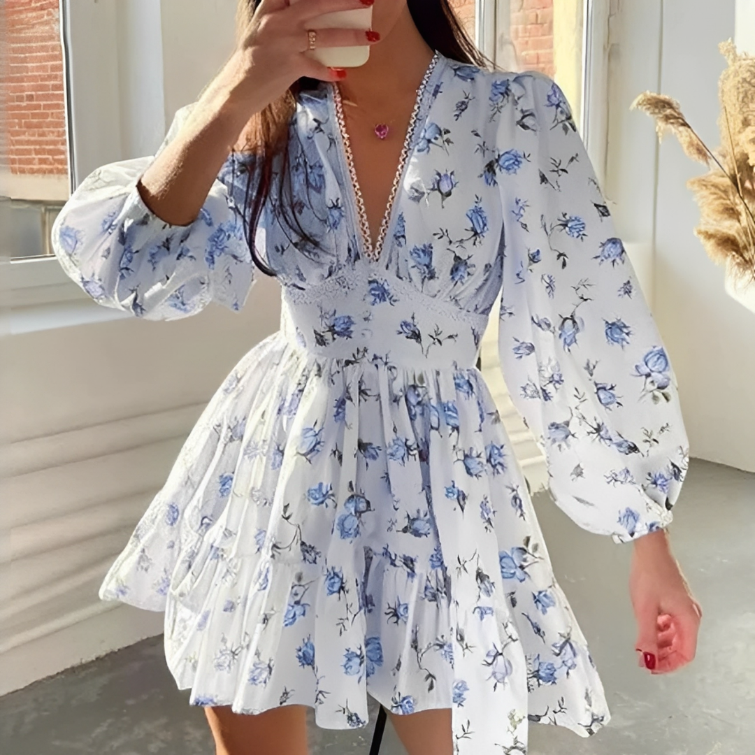 Jessamin - Stilvolles Damen-Sommerkleid mit Blumenmuster