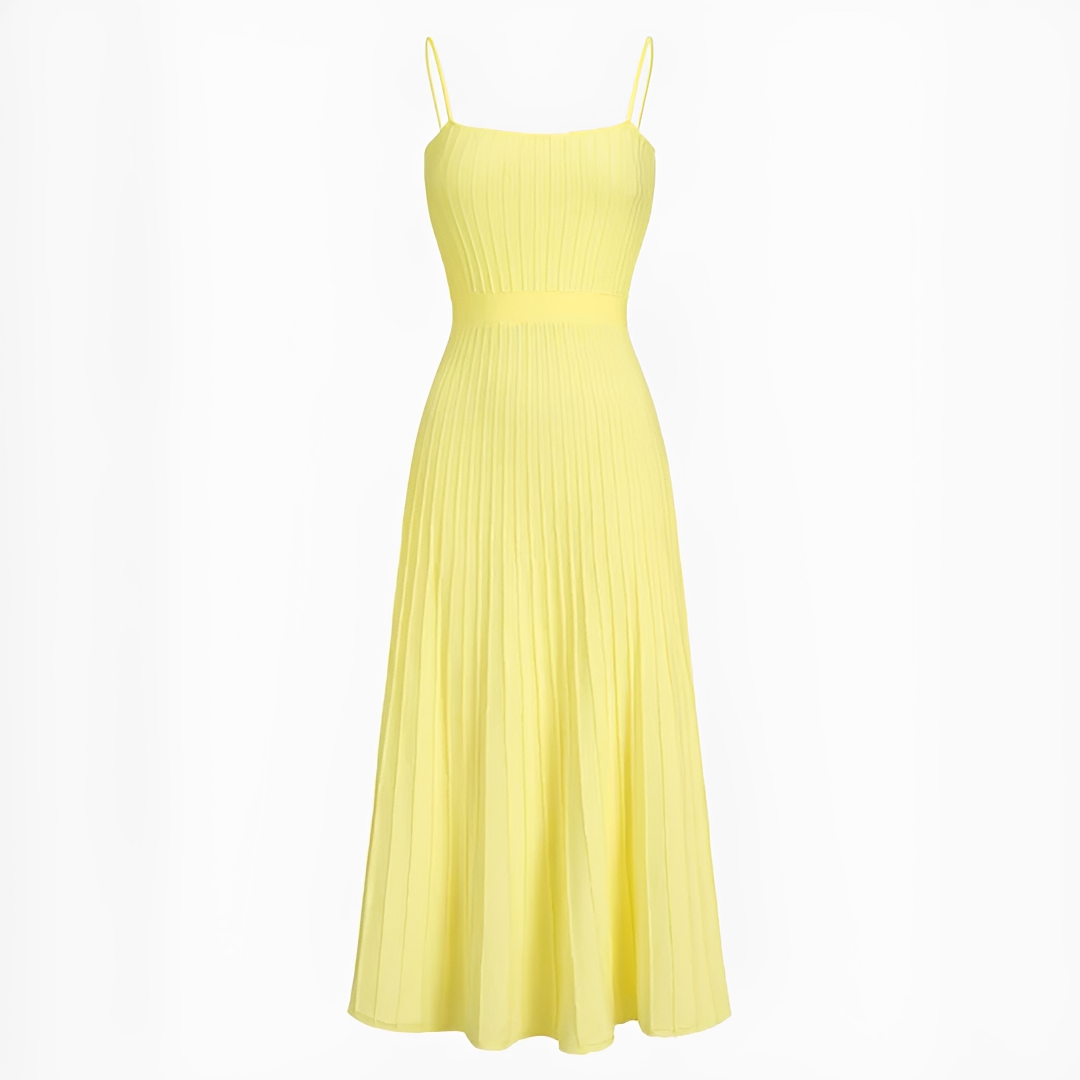 Pheobie - Elegantes Falten-Midikleid
