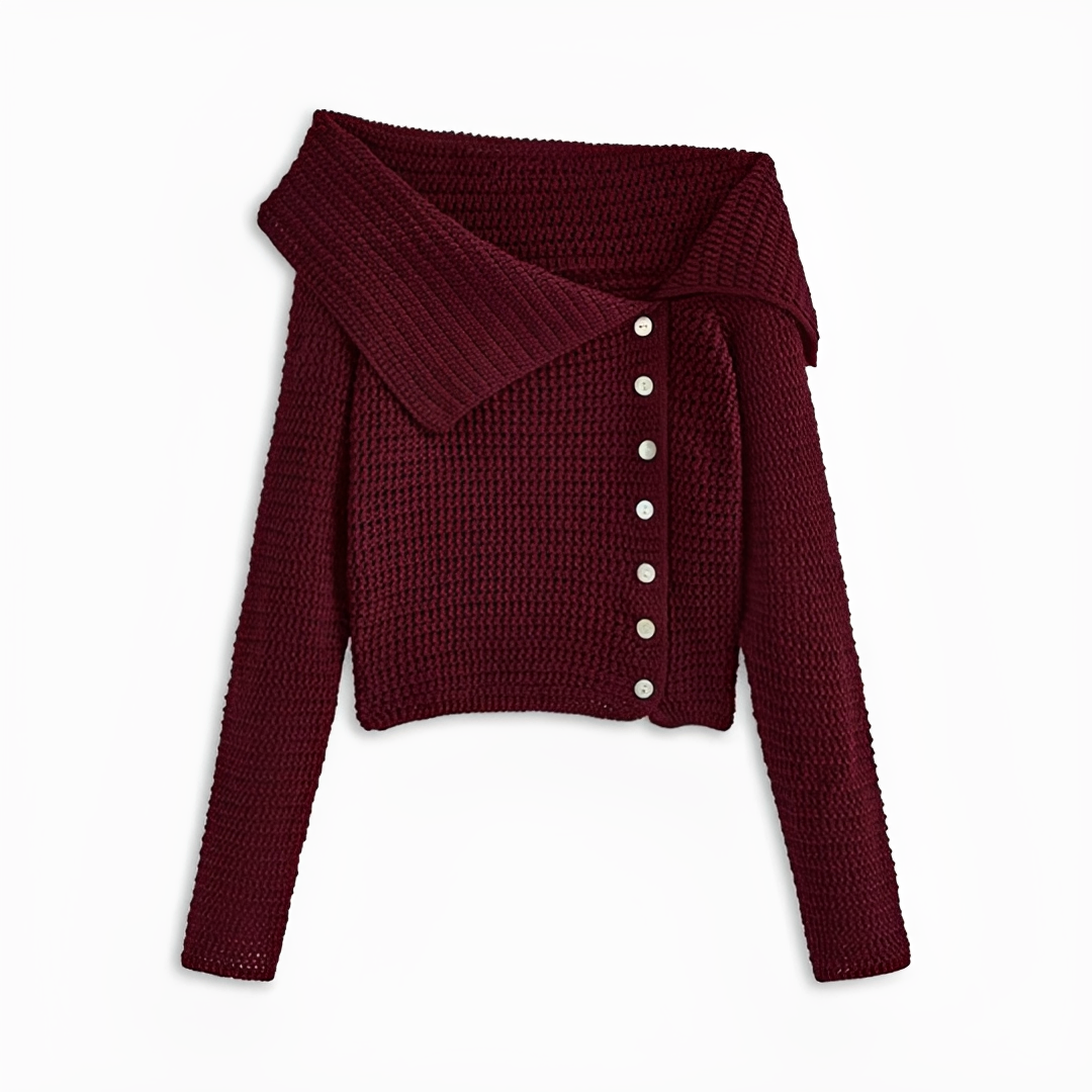 Ginalyn - Asymmetrischer Ein-Schulter-Pullover