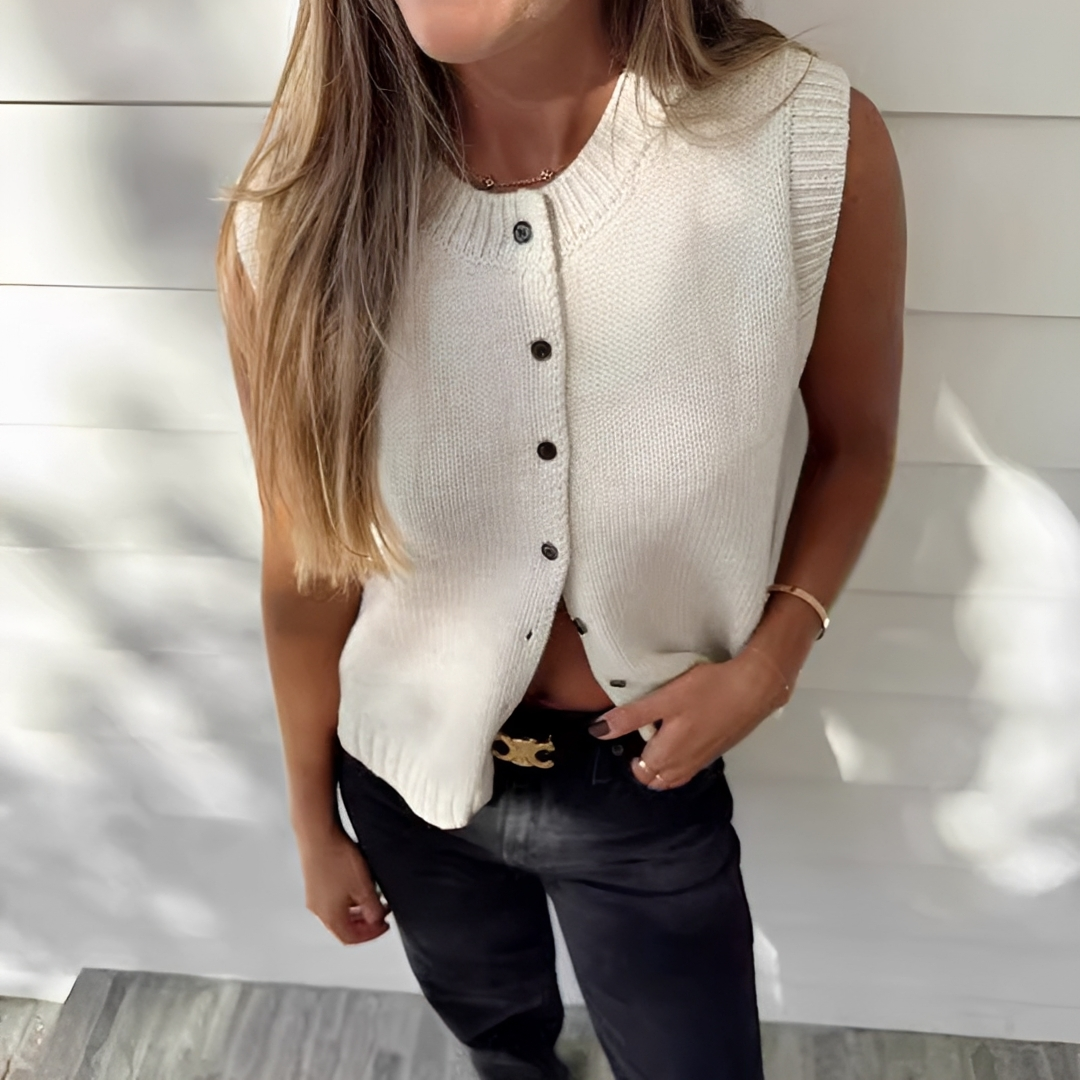 Vevian - Lässiges Button-Up-Top
