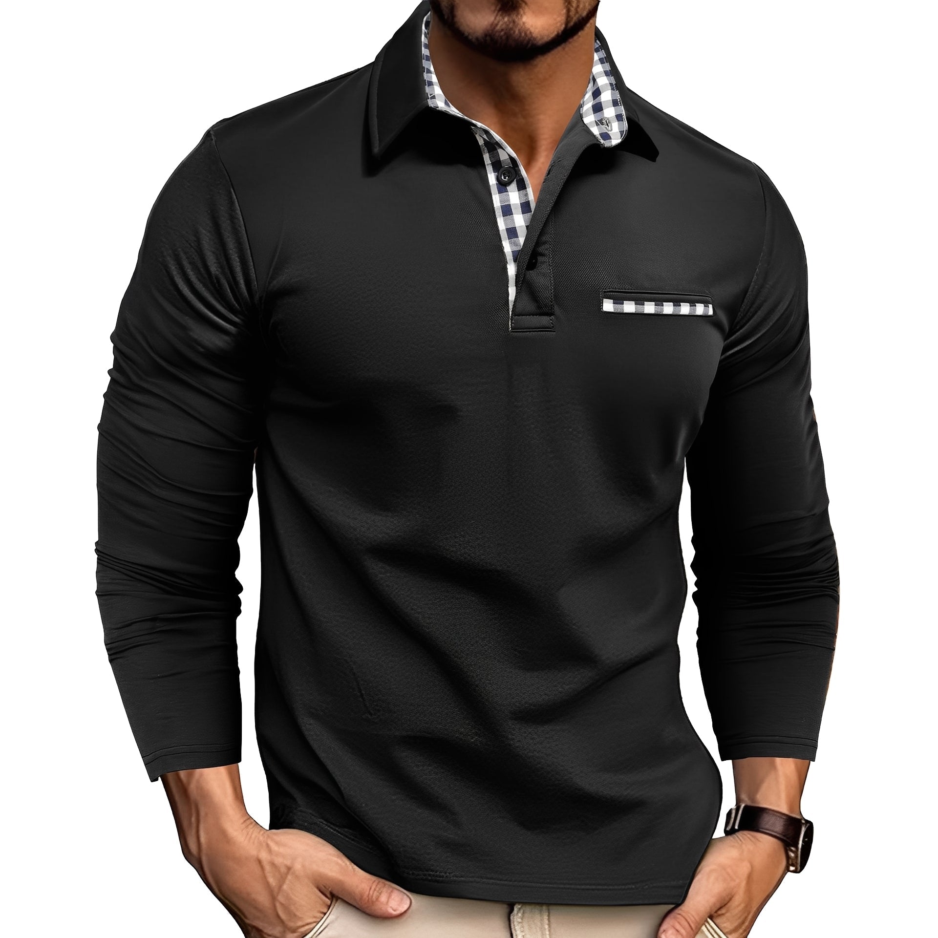 Charel - Komfortables Langarm-Poloshirt für Herren