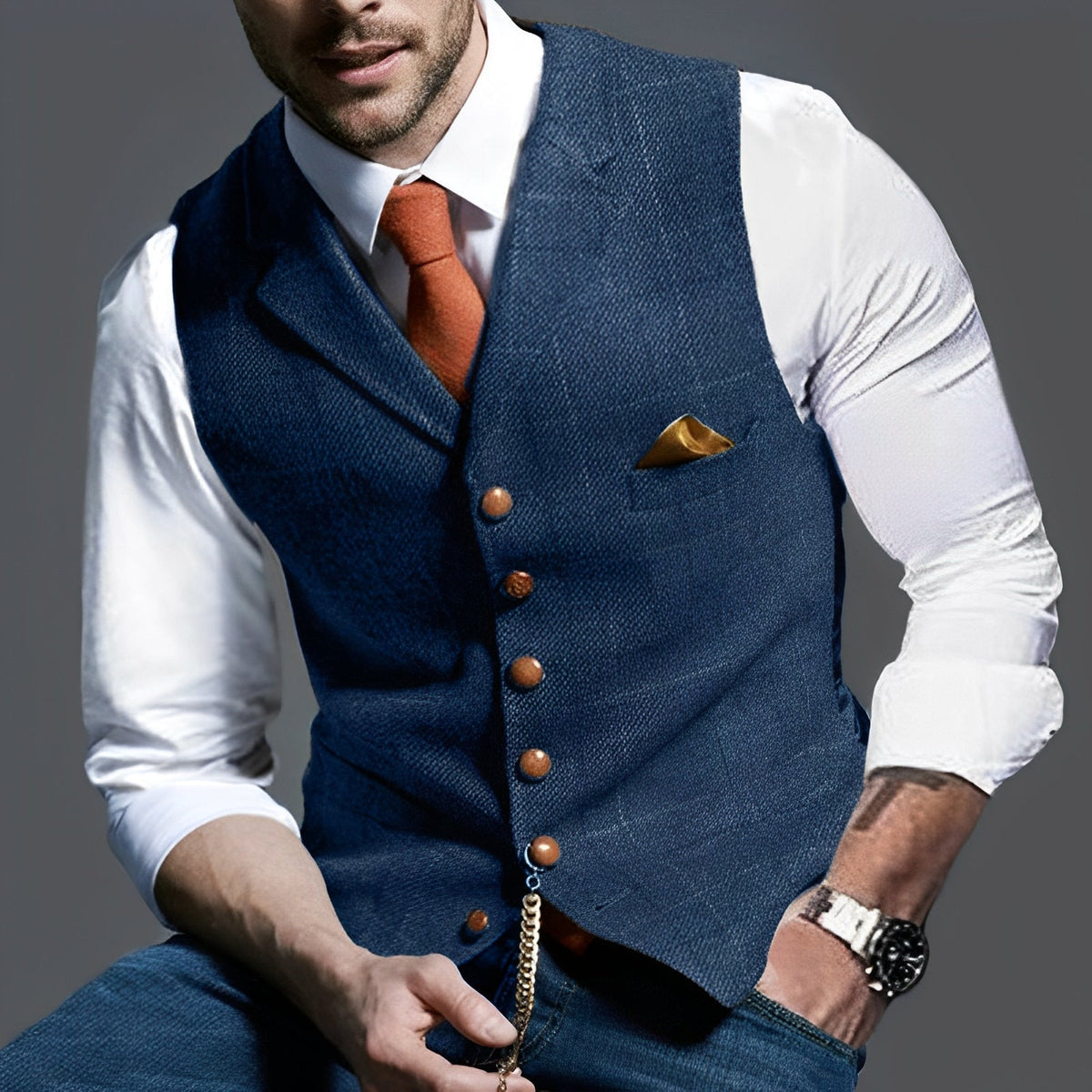 Jasper – Vintage Weste für Herren