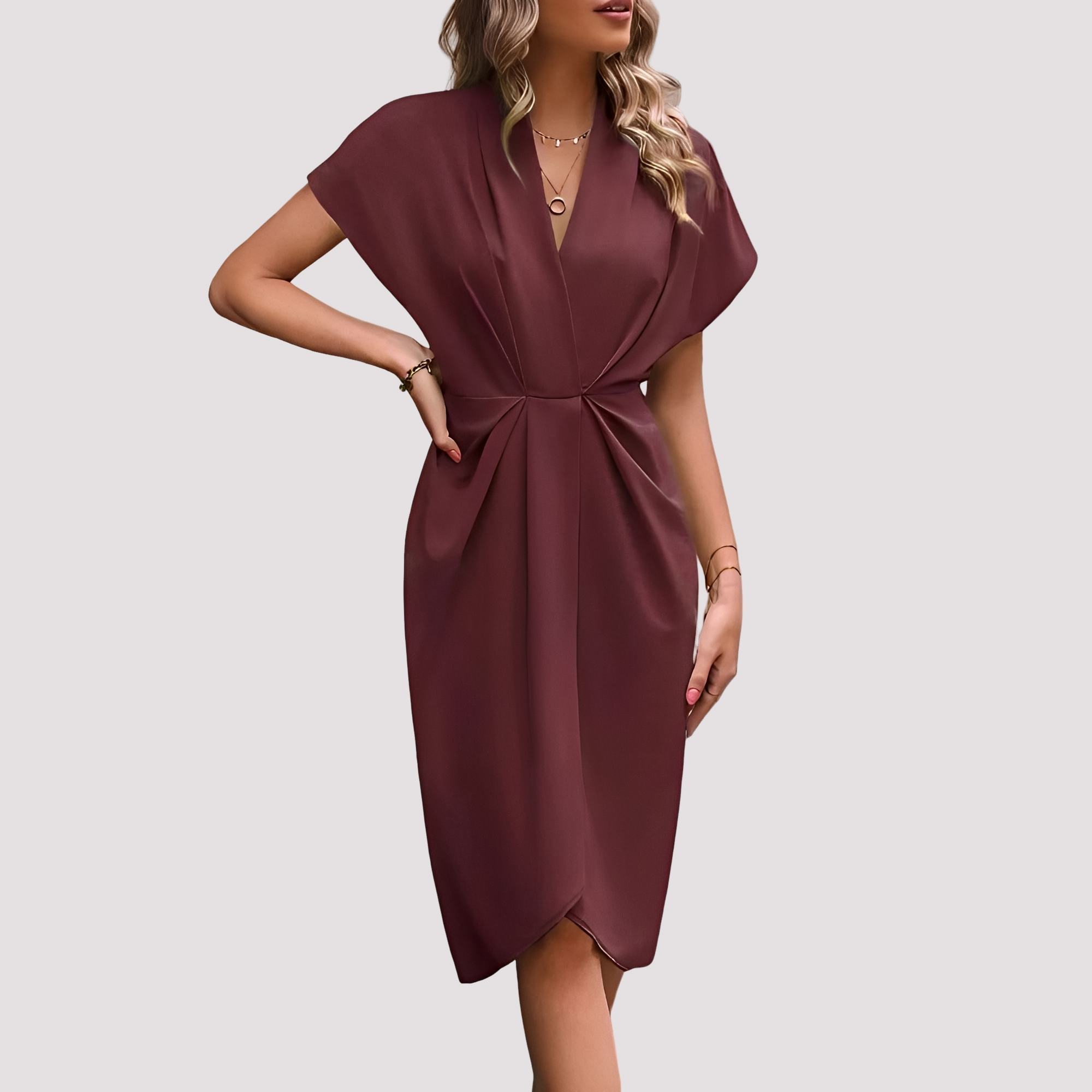 Gwen - Elegantes Midikleid mit Schlitz