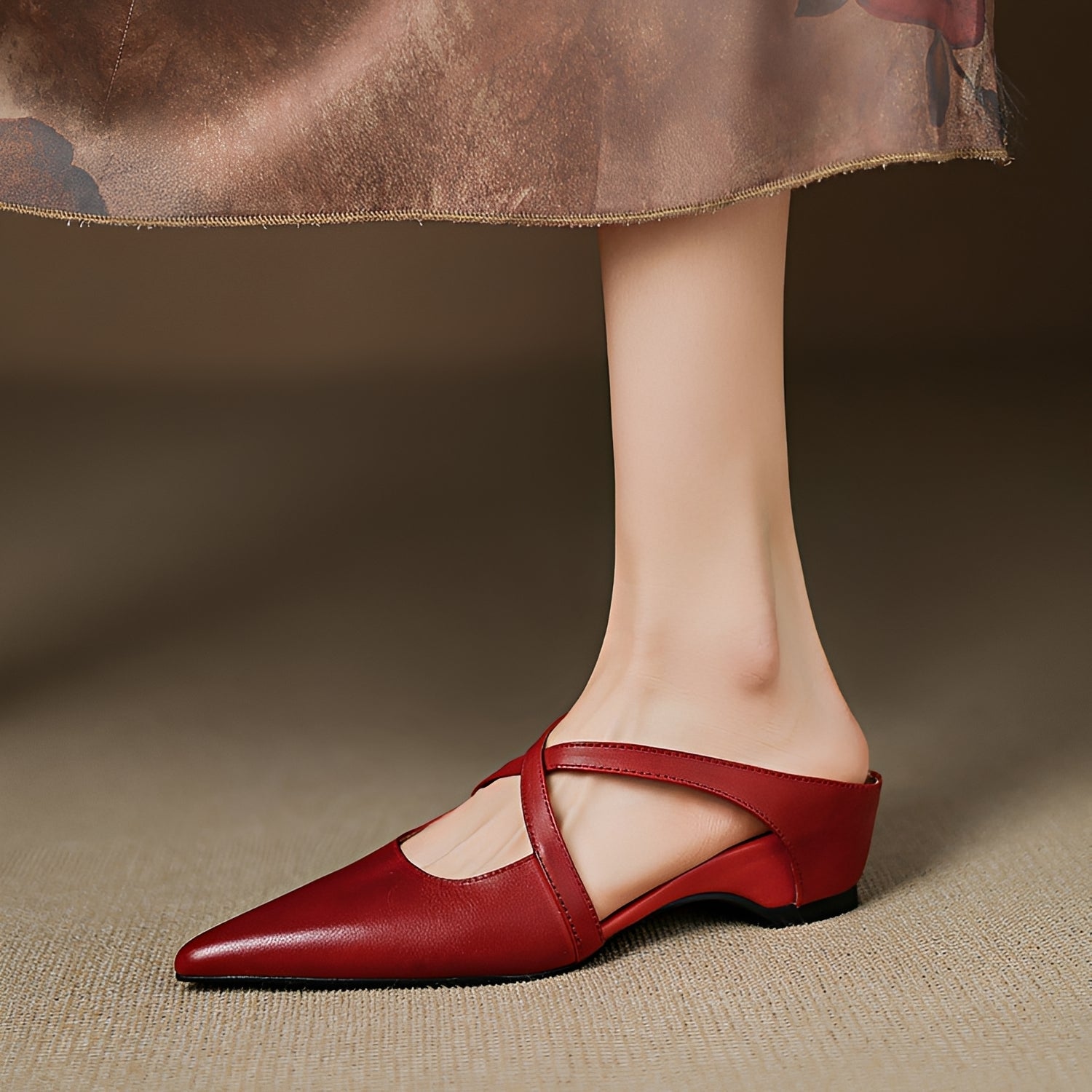 Riley - Trendige Flache Mules im Verwaschenen Look
