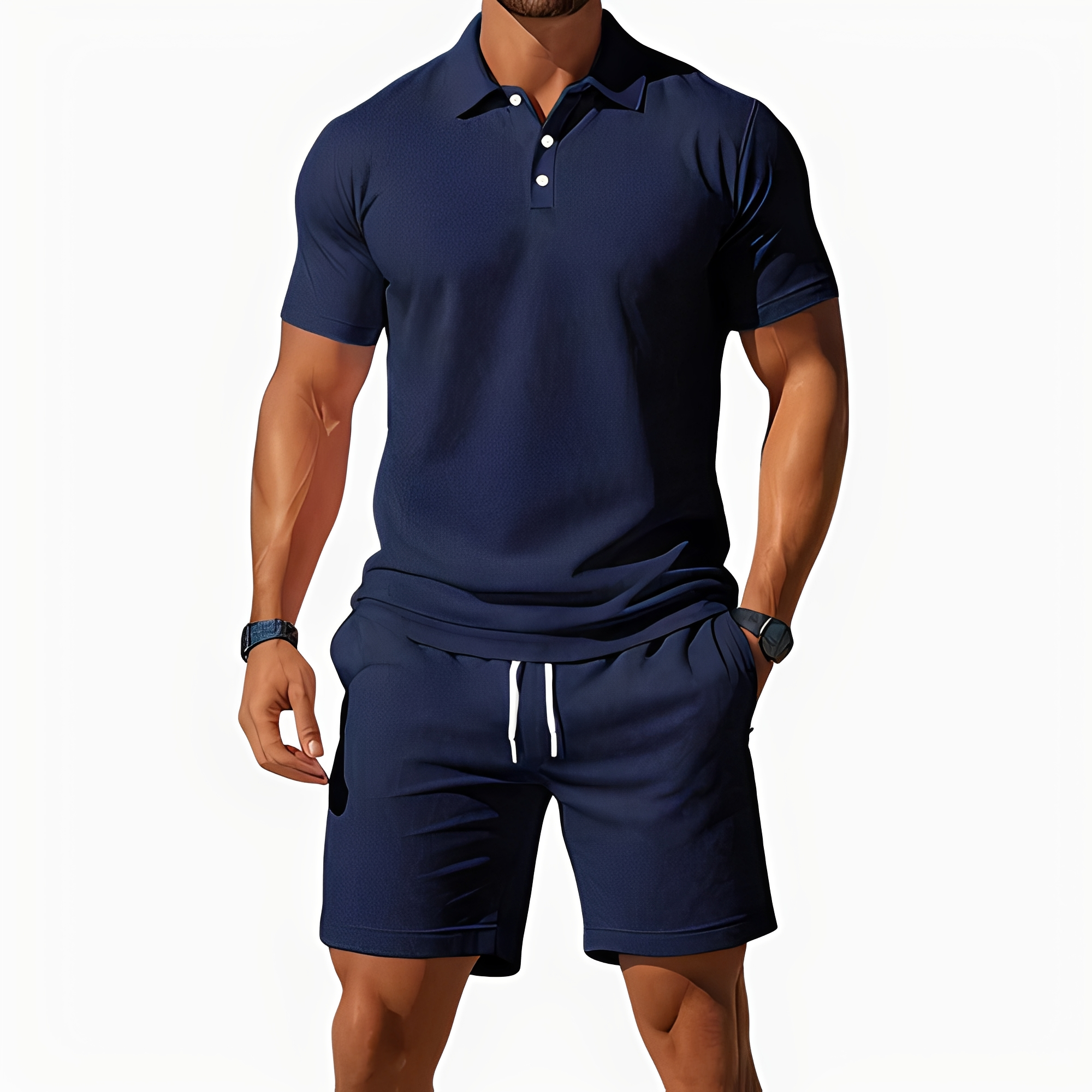 Aldrin - Modisches Polo- und Short-Set für Herren