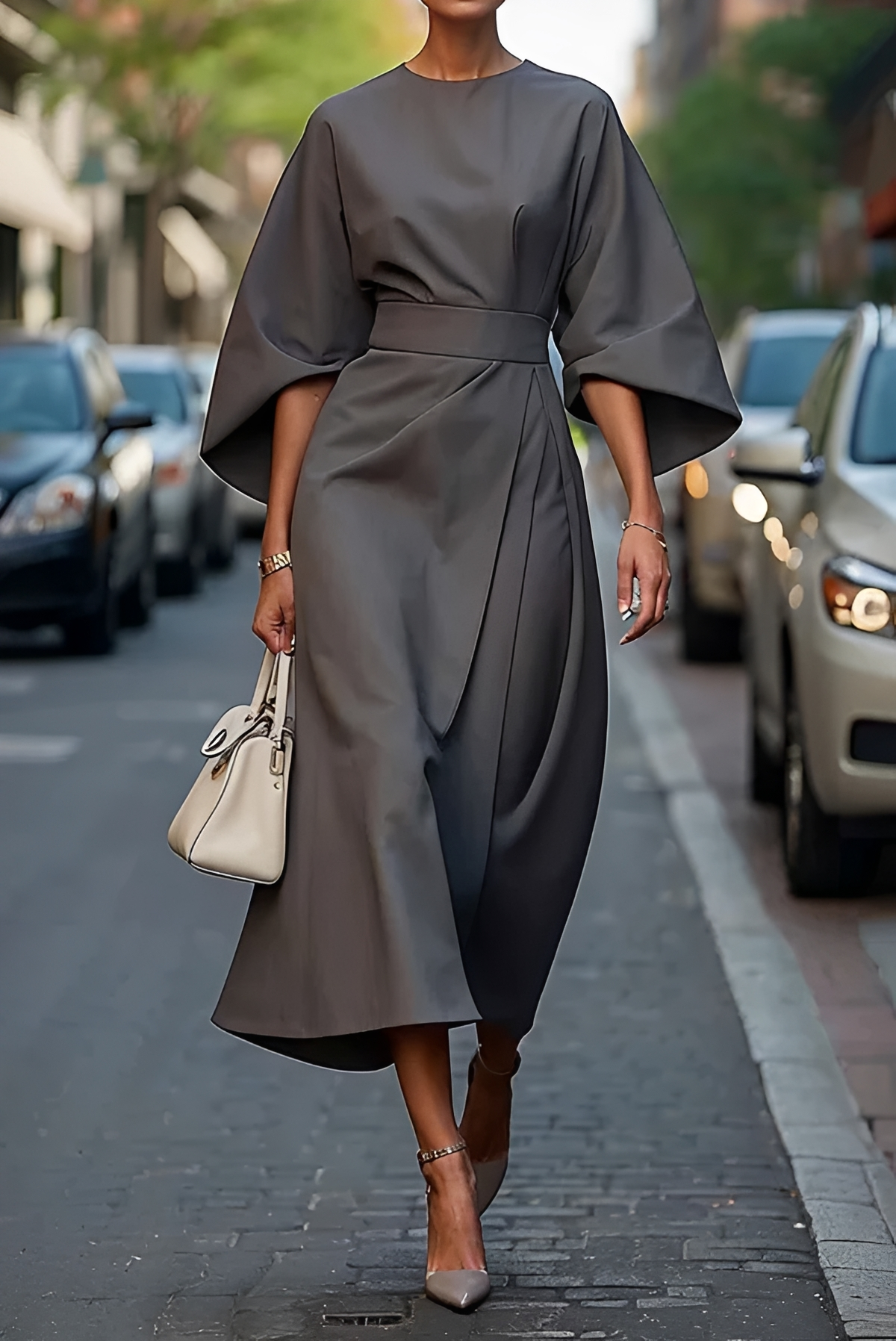 Vera - Elegantes Midikleid mit Taillenbetonung