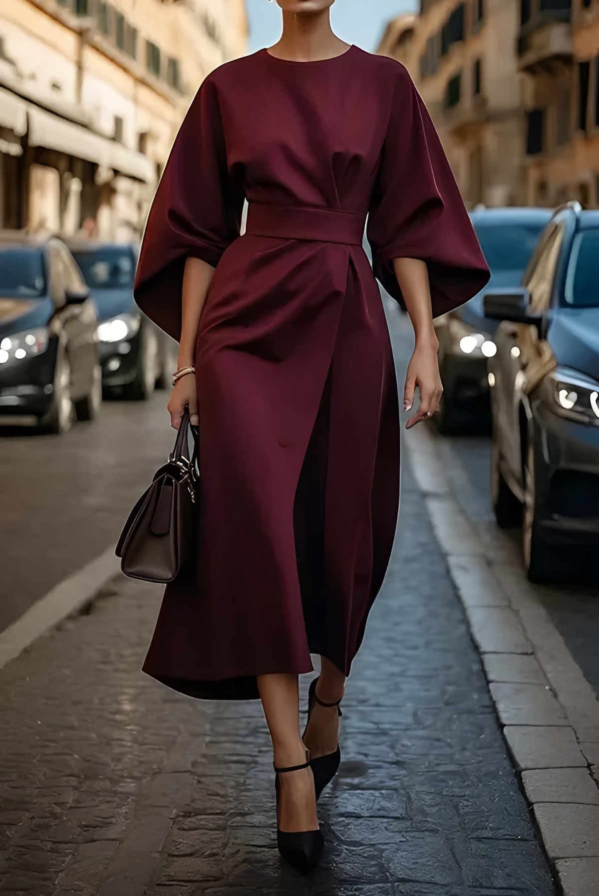 Vera - Elegantes Midikleid mit Taillenbetonung