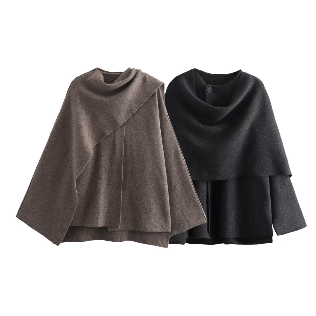 Levke - Damen Viral Cape Mantel