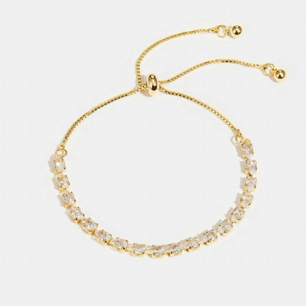 Goldenes Kristallarmband - Variierbares Kristallarmband