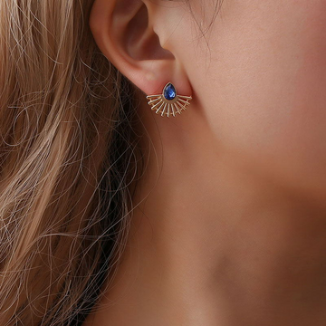 Art Deco Fächerohrringe - Boho Ohrschmuck