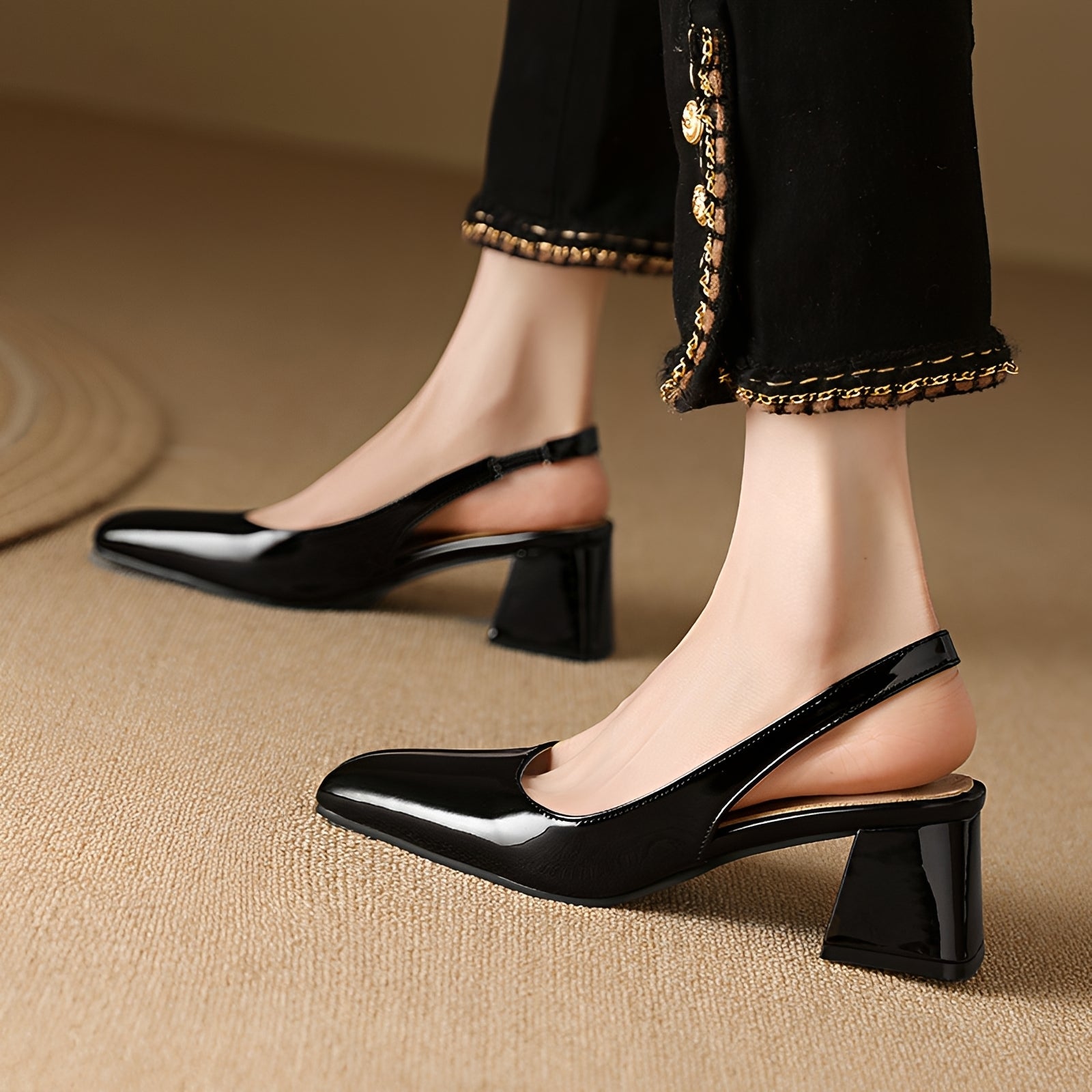 Kristen - Elegante Schuhe mit rechteckigem Absatz