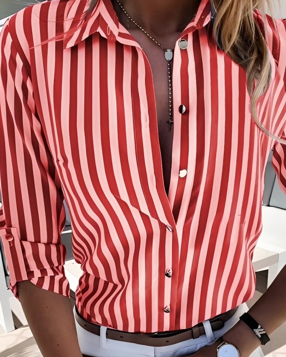 Rosie - Retro-gestreifte Bluse