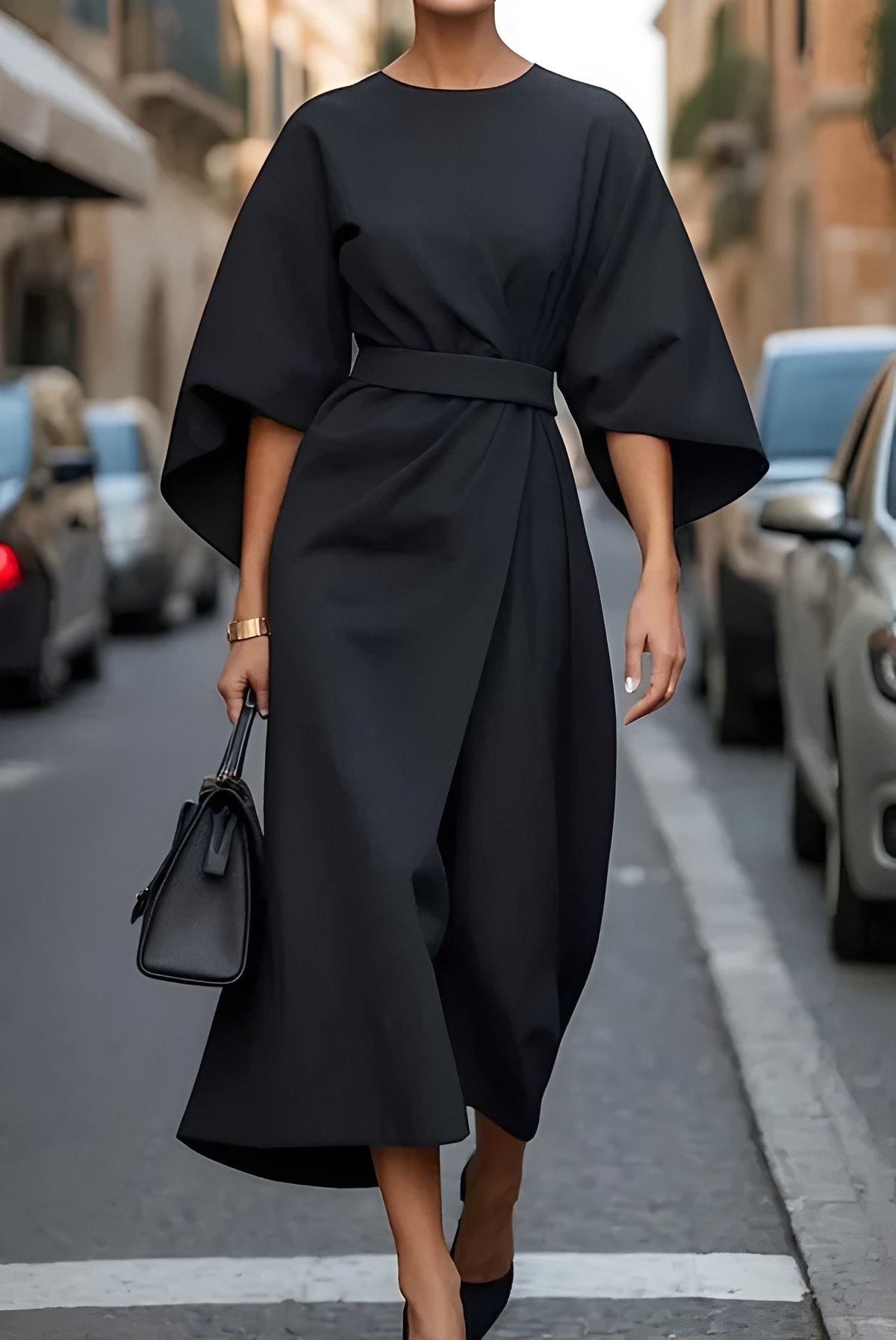Vera - Elegantes Midikleid mit Taillenbetonung