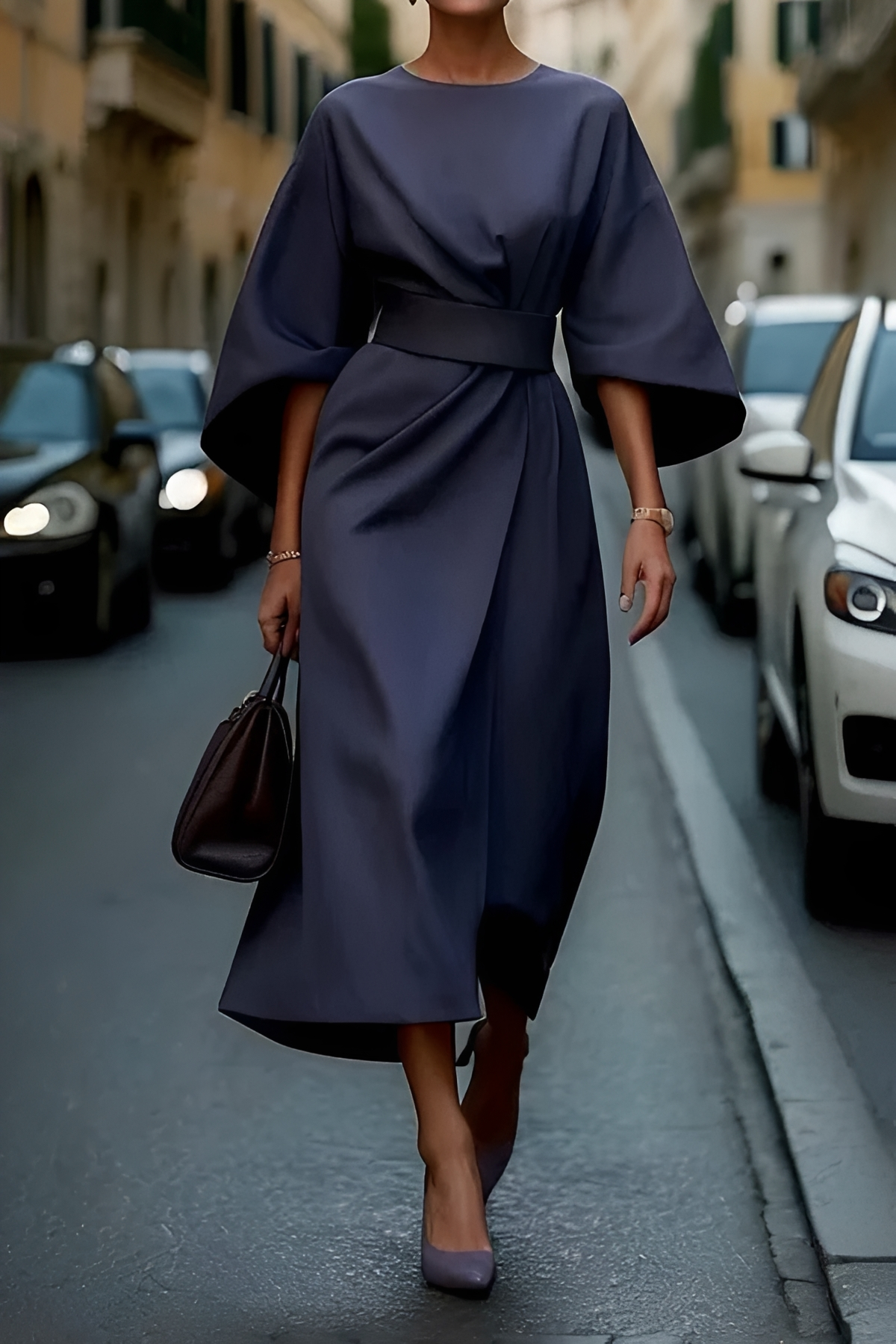 Vera - Elegantes Midikleid mit Taillenbetonung