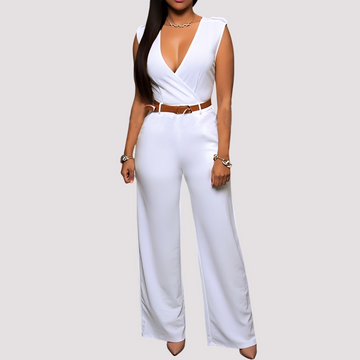 Esther - Damen-Jumpsuit mit Gürtel, elegant