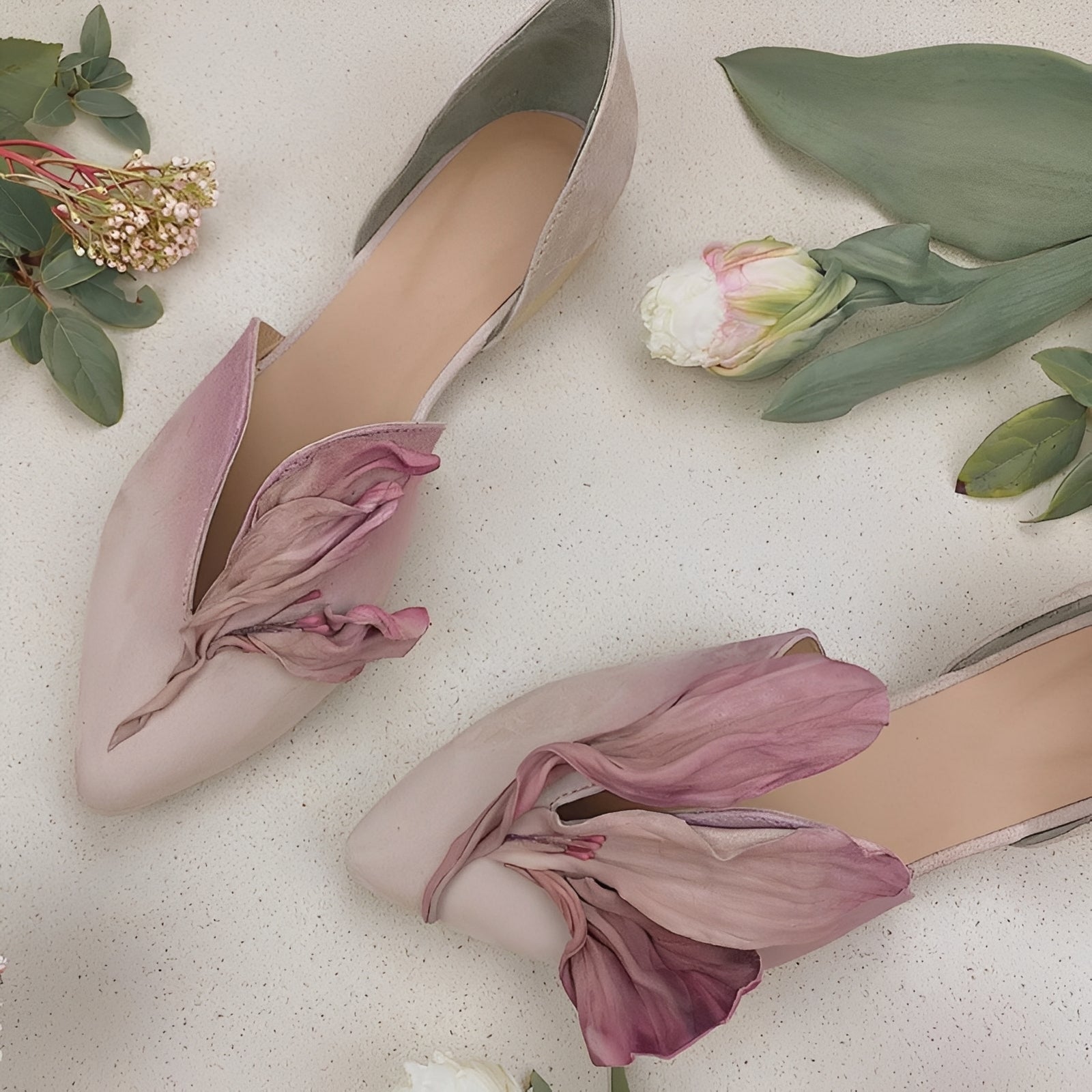 Jennifer - Modische flache Damenschuhe mit Blumenmuster