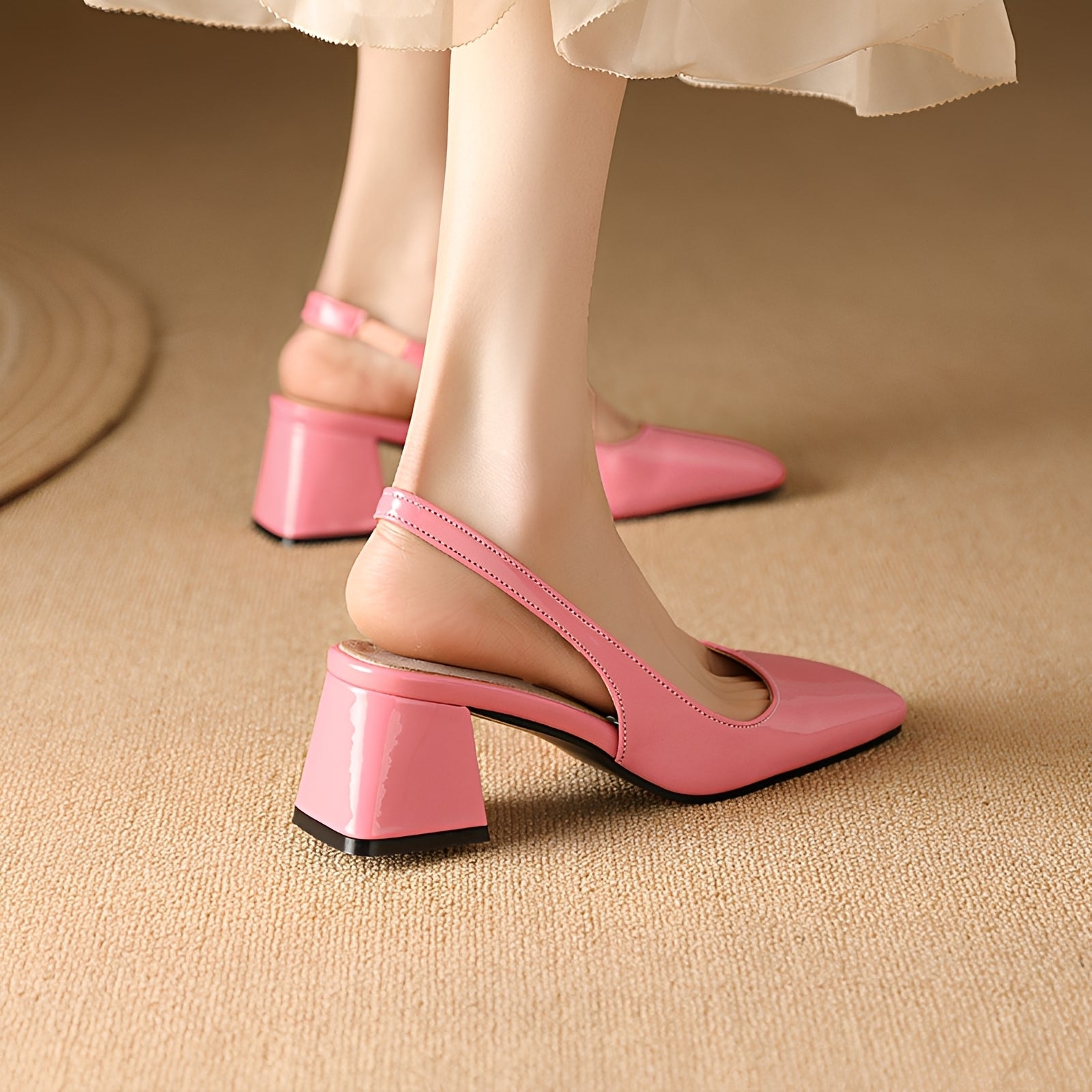Kristen - Elegante Schuhe mit rechteckigem Absatz